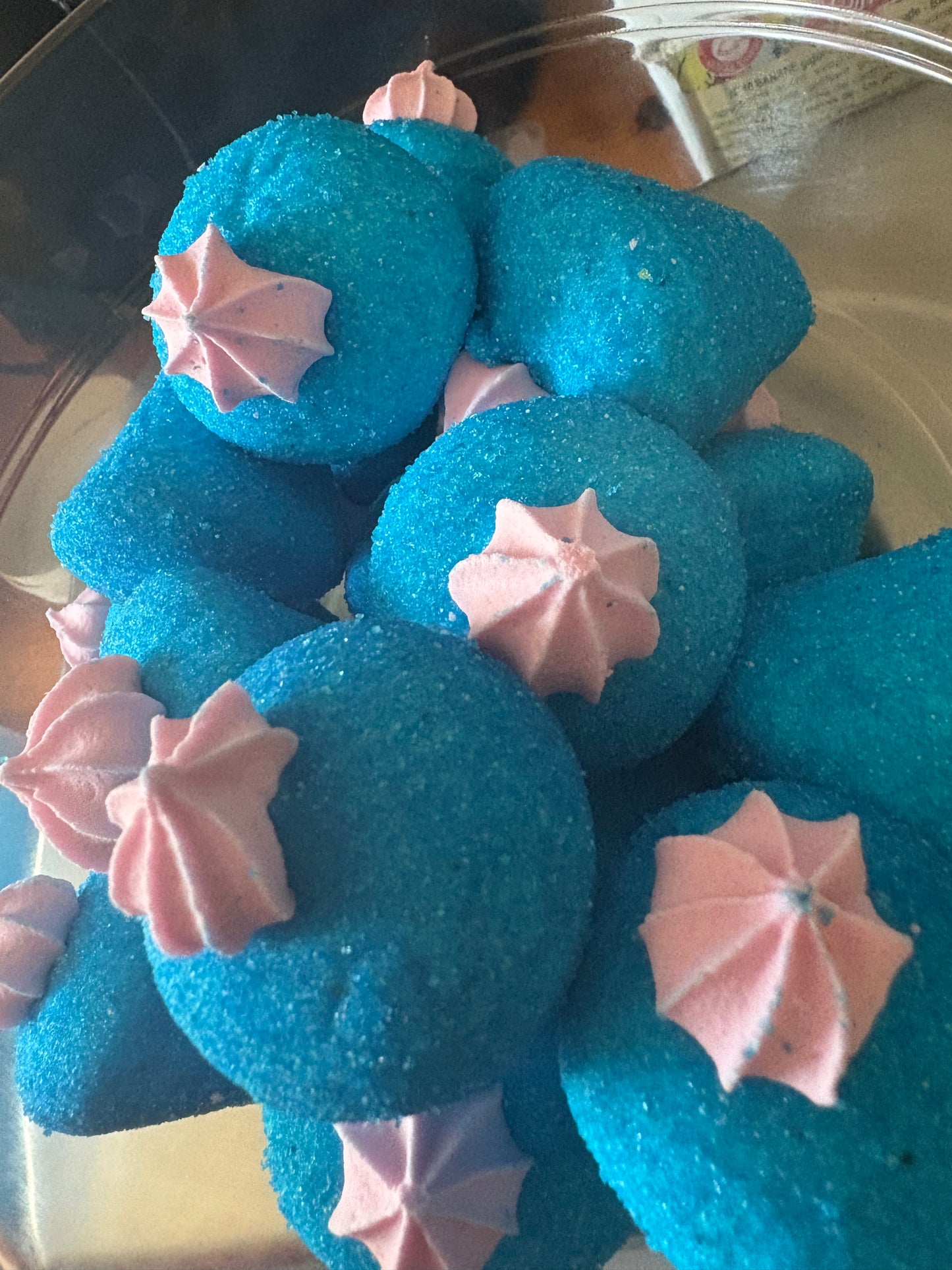 Fraise Géante Bleue Guimauve tête meringuée goût framboise acidulée 20 gr (à l'unité) Dolciaria Chirico