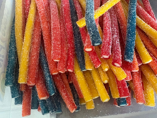 Churritos Arc-en-ciel câbles fourrés sucrées 11 cm - Jake Halal